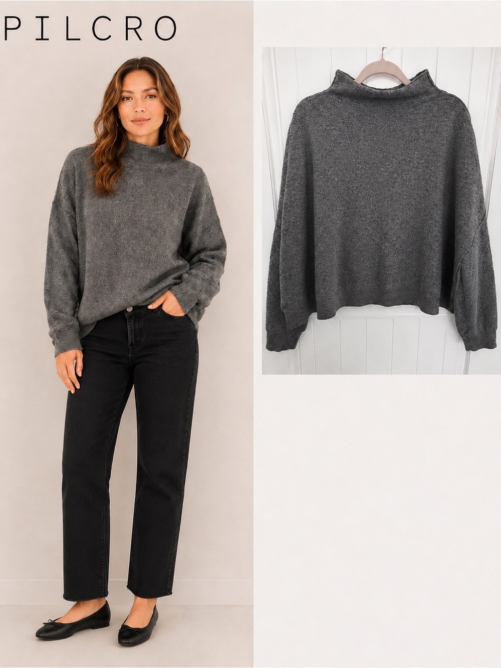 NWOT! Pilcro by Anthropologie Alani 100% Cashmere Mock Neck Sweater